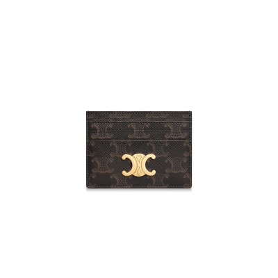 CEINE CARD HOLDER TRIOMPHE IN TRIOMPHE CANVAS 10L832CQH.04LU (11*8*0.3cm)